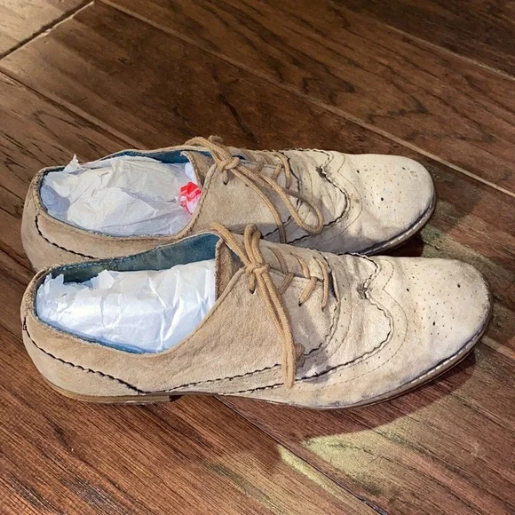 Cynthia Rowley Hazel loafer lace up taupe tan brown women’s vintage 8 shoes​ - Picture 2 of 5